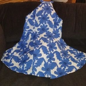 Cute summer white and blue dress